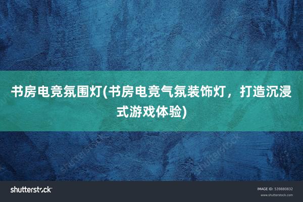 书房电竞氛围灯(书房电竞气氛装饰灯，打造沉浸式游戏体验)