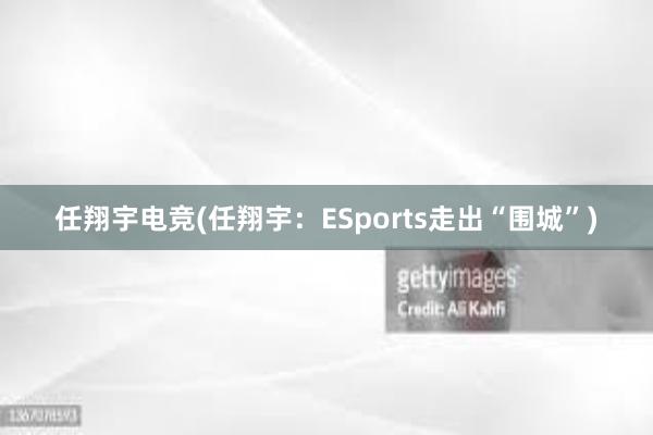 任翔宇电竞(任翔宇：ESports走出“围城”)