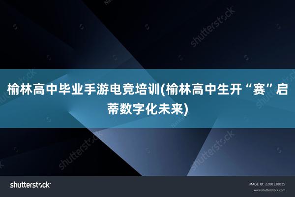 榆林高中毕业手游电竞培训(榆林高中生开“赛”启蒂数字化未来)