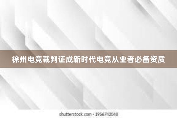 徐州电竞裁判证成新时代电竞从业者必备资质