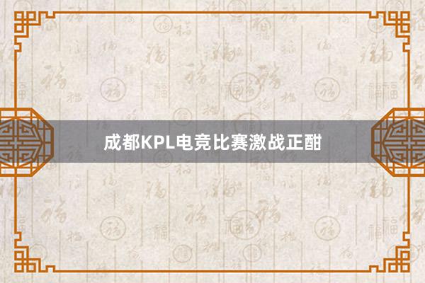 成都KPL电竞比赛激战正酣