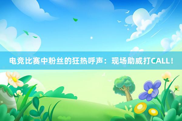 电竞比赛中粉丝的狂热呼声：现场助威打CALL！