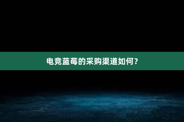 电竞蓝莓的采购渠道如何？